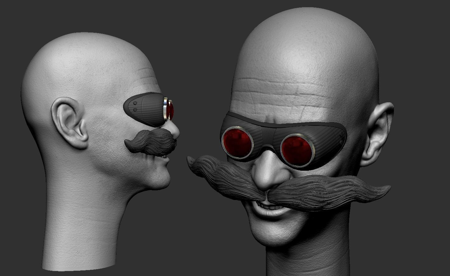Jim Carrey as Dr Robotnik two pack 3D print model_4
