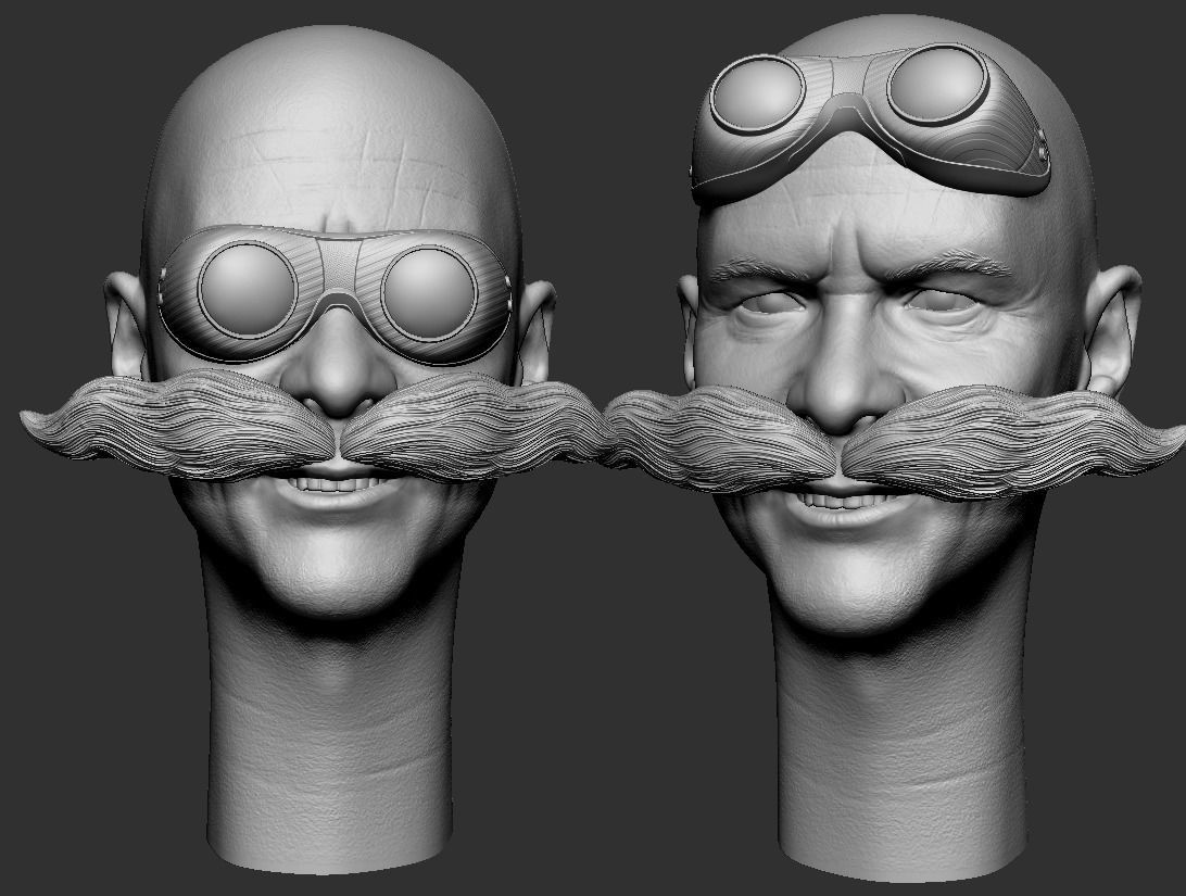 Jim Carrey as Dr Robotnik two pack 3D print model_10