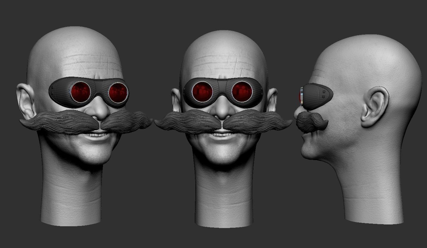 Jim Carrey as Dr Robotnik two pack 3D print model_3