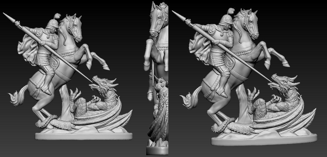 St George Pendant 3D print model_1