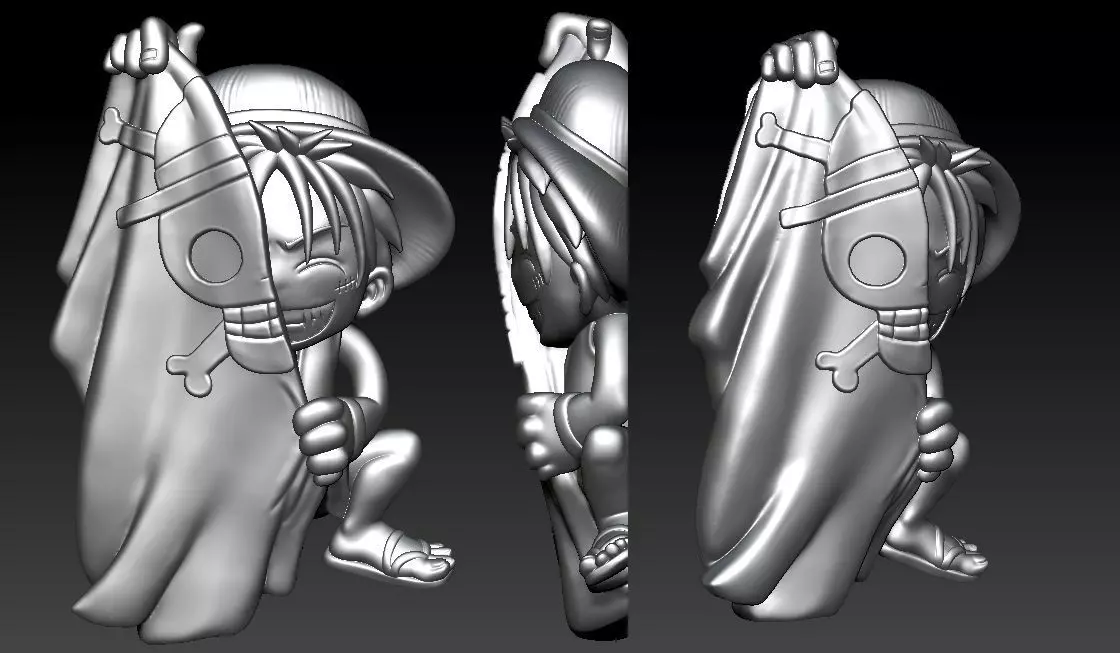 Monkey D Luffy Pendant 3D print model_0