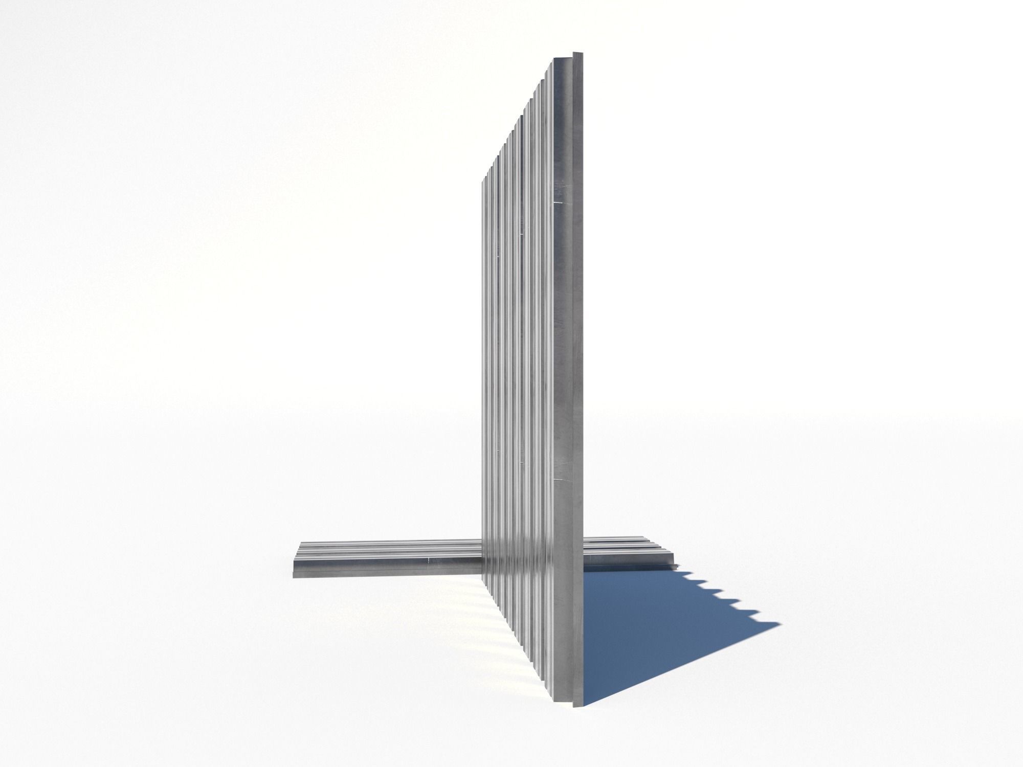 Corrugated galvanized sheets 9 Low-poly 3D model_3