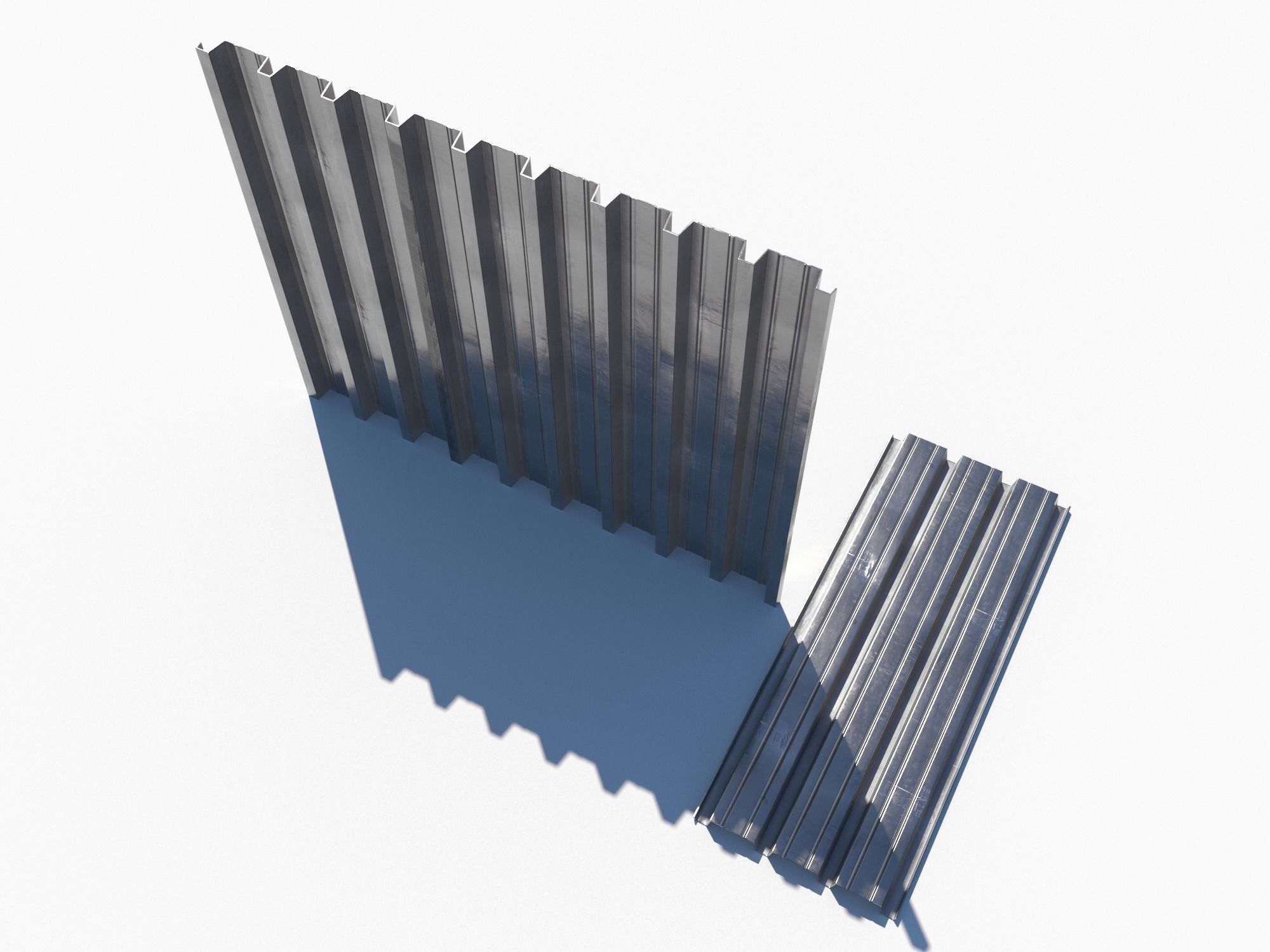 Corrugated galvanized sheets 9 Low-poly 3D model_10