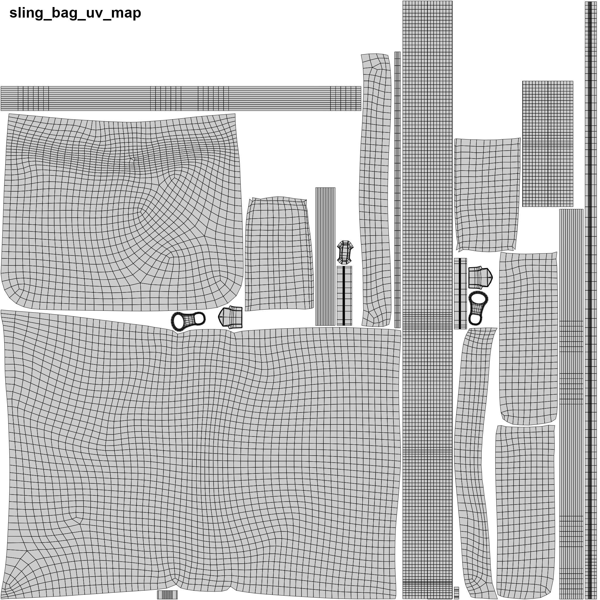 Sling Bag  Low-poly 3D model_6