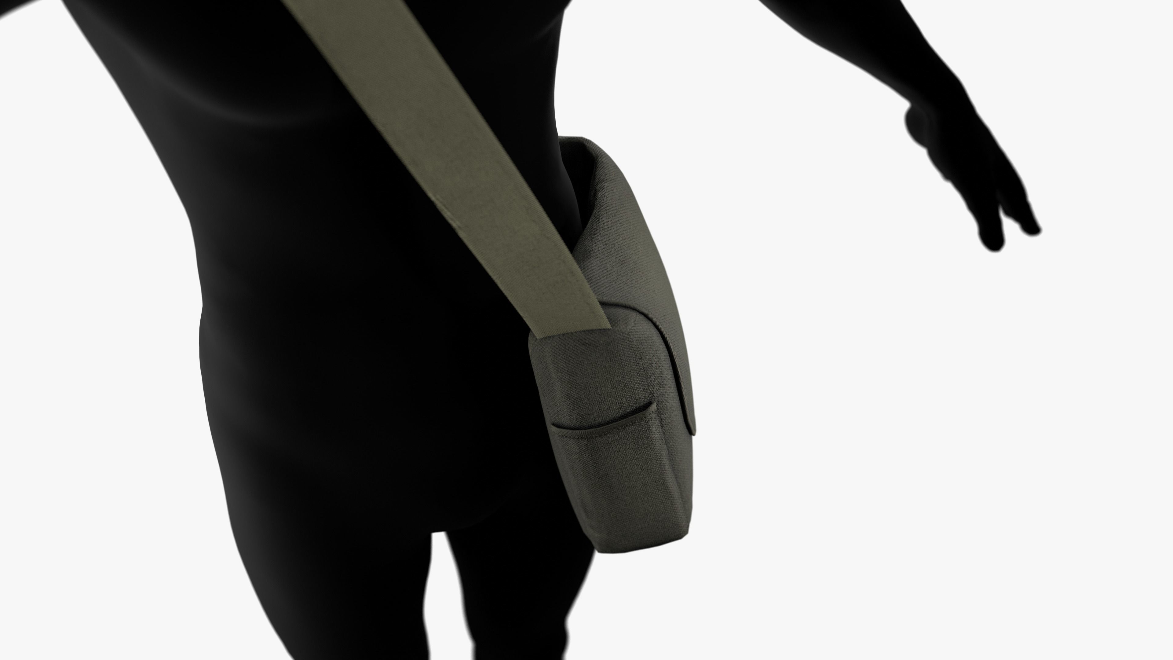 Sling Bag  Low-poly 3D model_5