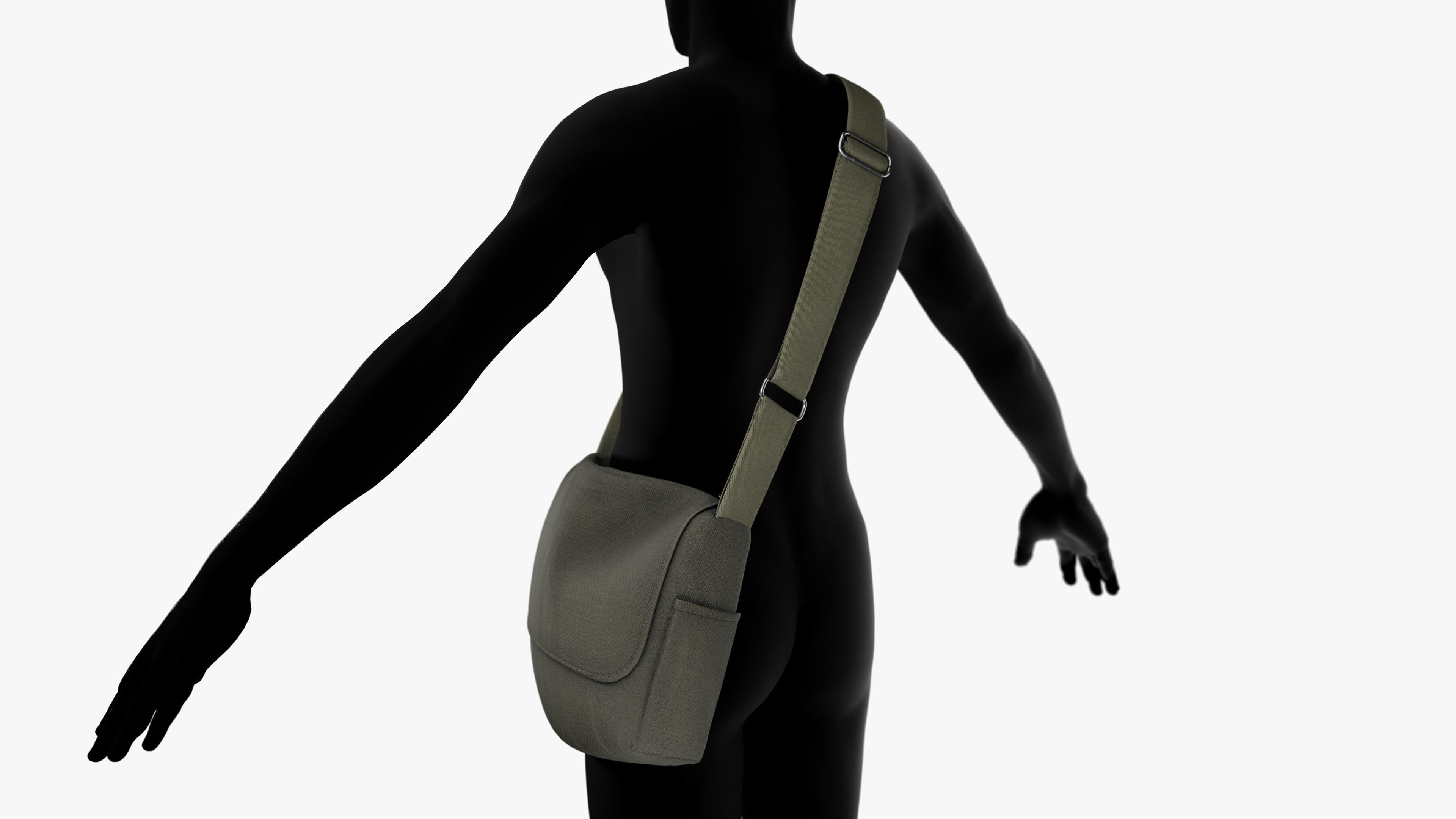 Sling Bag  Low-poly 3D model_2