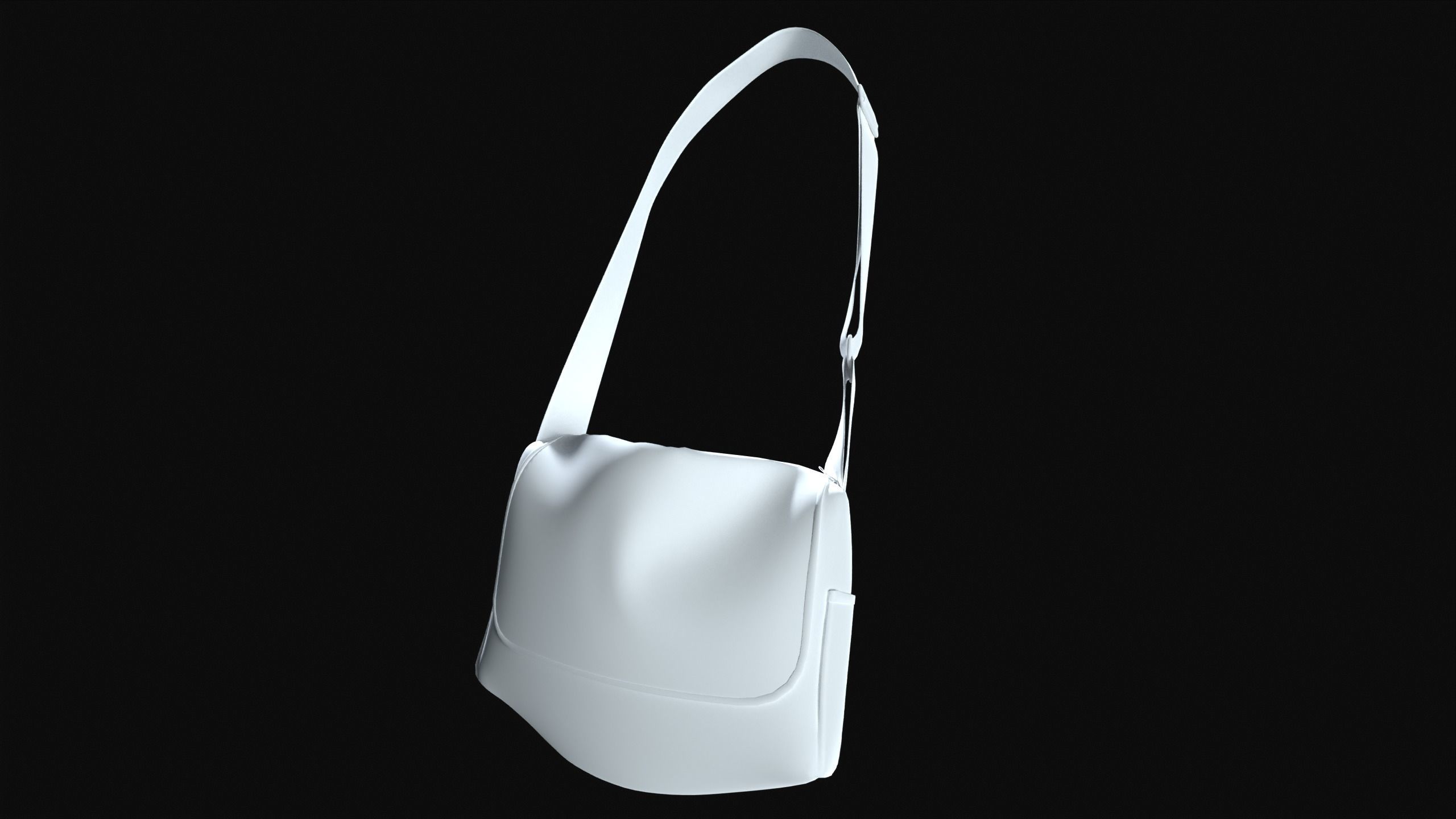 Sling Bag  Low-poly 3D model_11