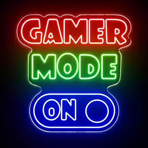 Gamer Mode On Neon Sign