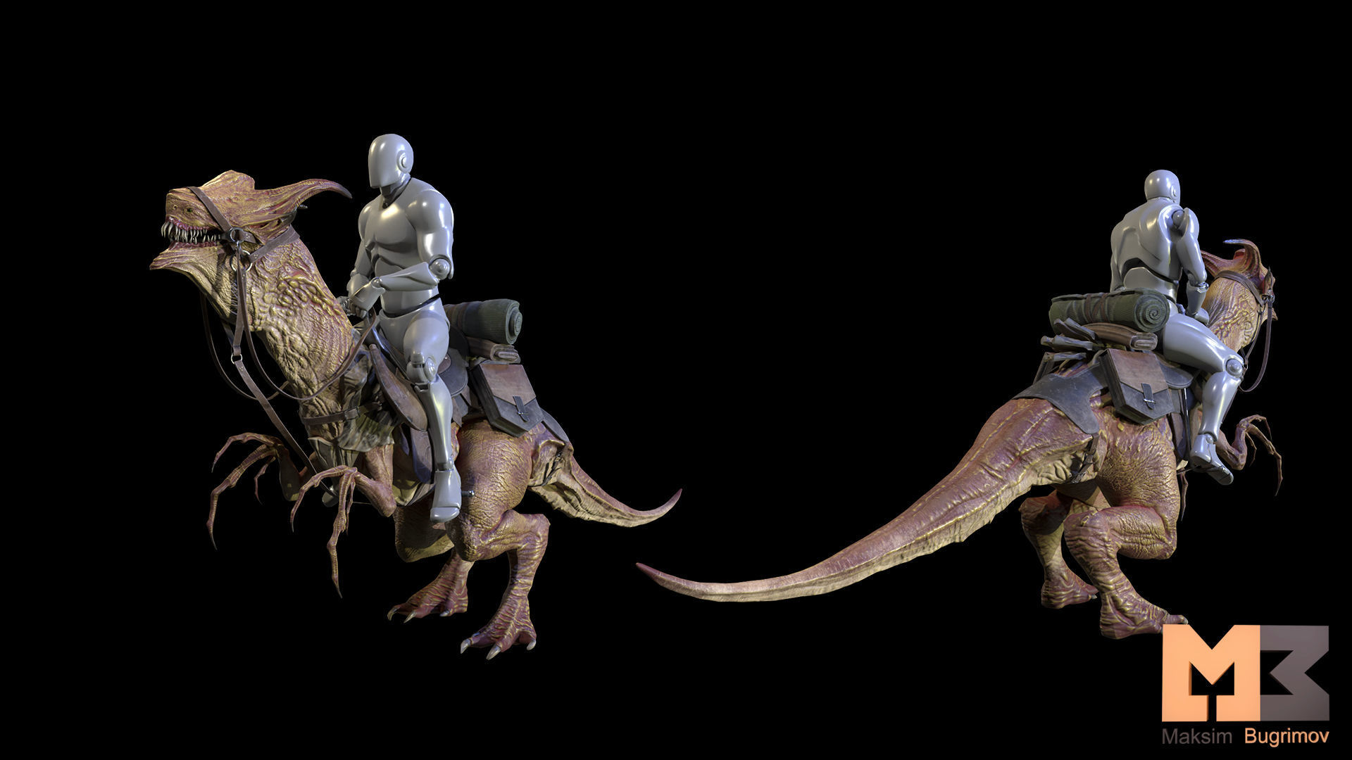 RPG Fantasy Animal Low-poly 3D model_10