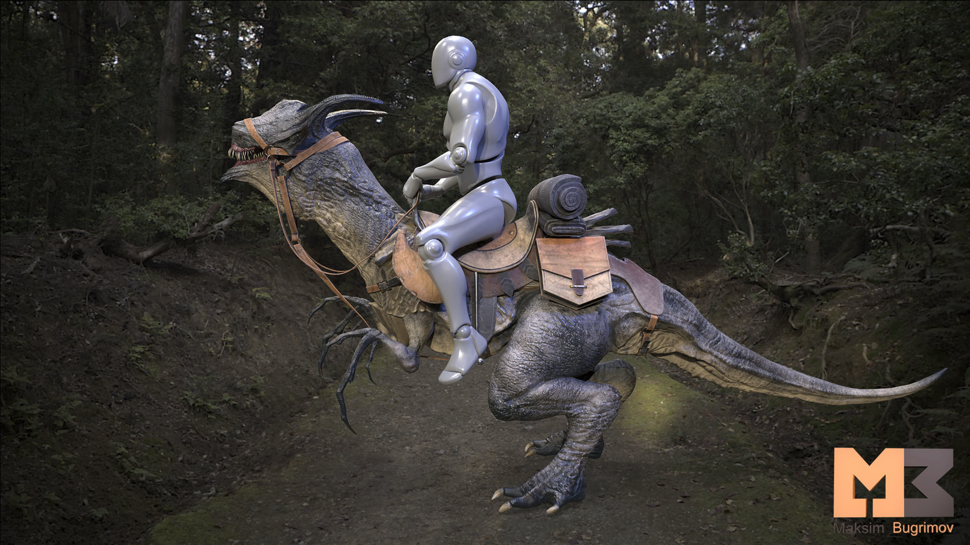 RPG Fantasy Animal Low-poly 3D model_6