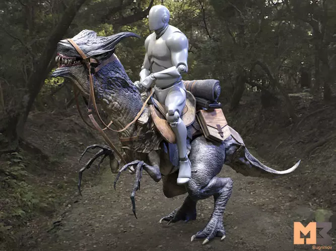 RPG Fantasy Animal Low-poly 3D model_0