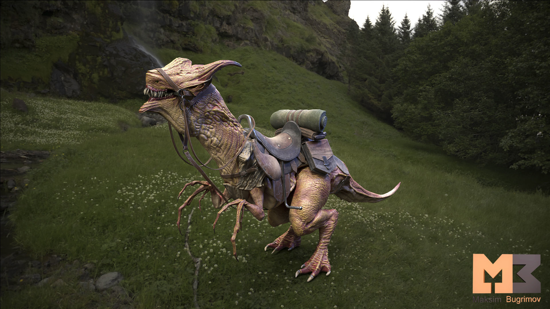 RPG Fantasy Animal Low-poly 3D model_9