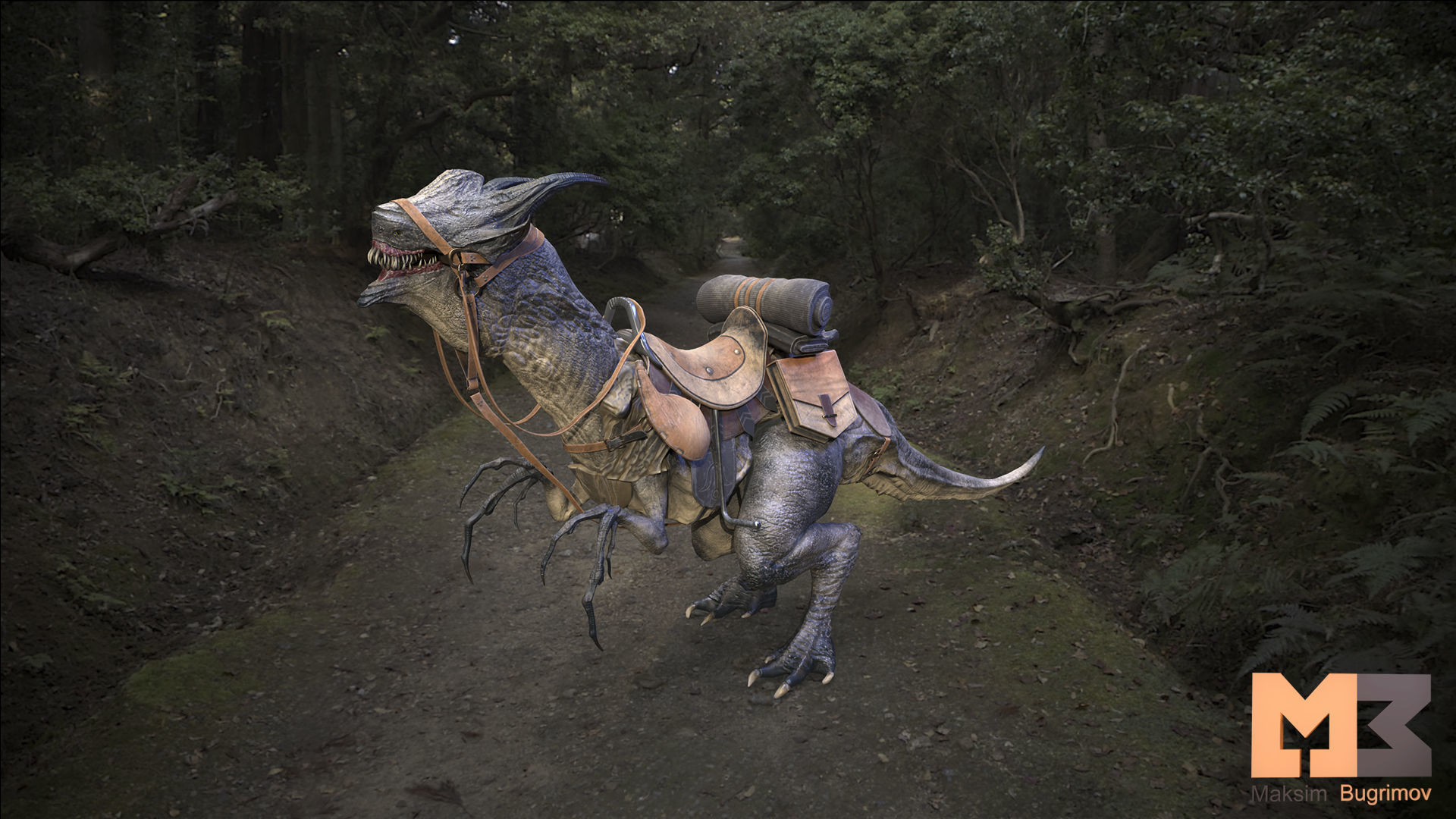 RPG Fantasy Animal Low-poly 3D model_8