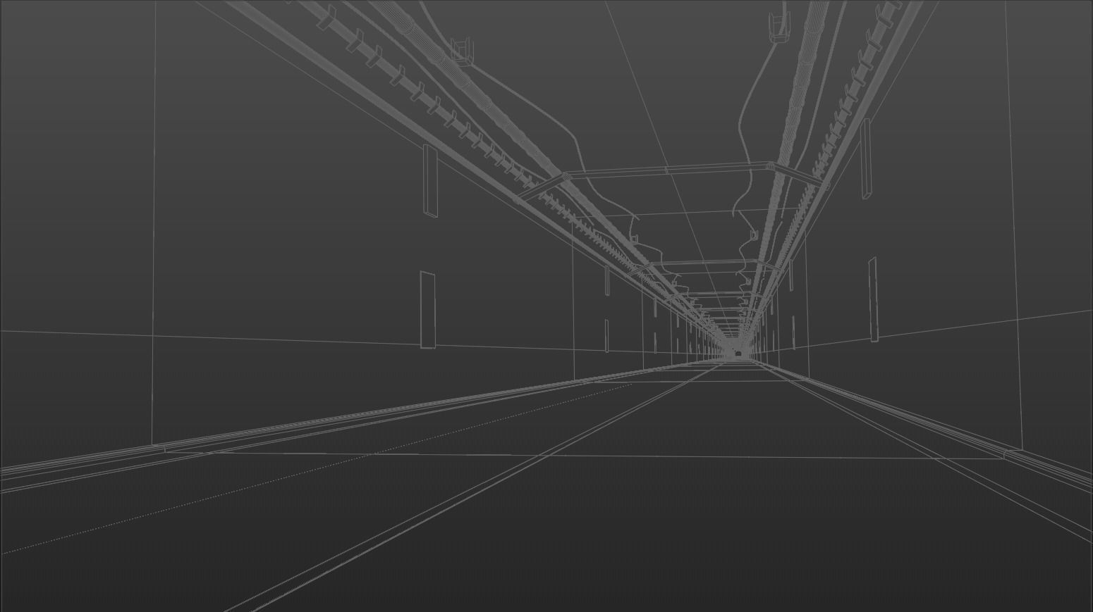 Japanese Underpass tunnel  3D model_6