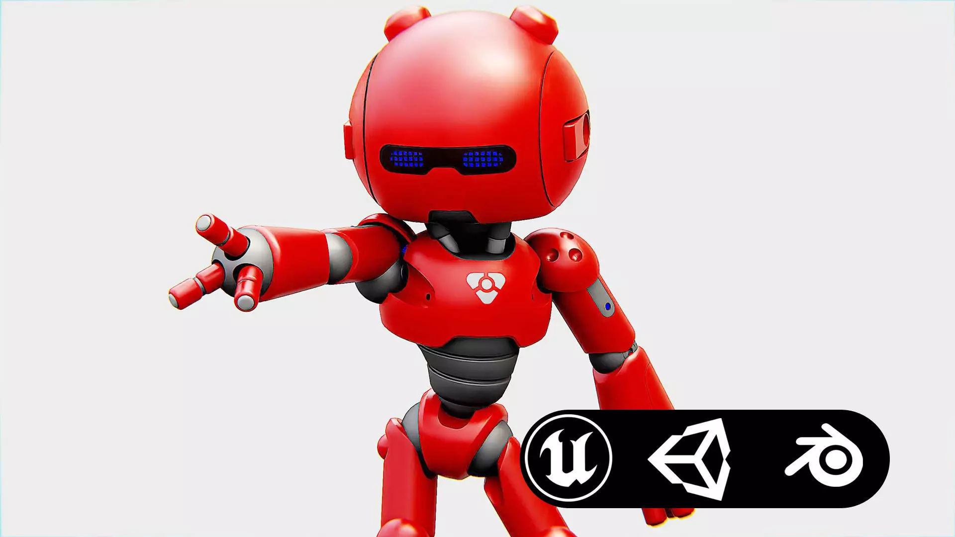 HELL BOY BOT Rigged for Unreal Engine - Unity - MIXAMO 3D model_0