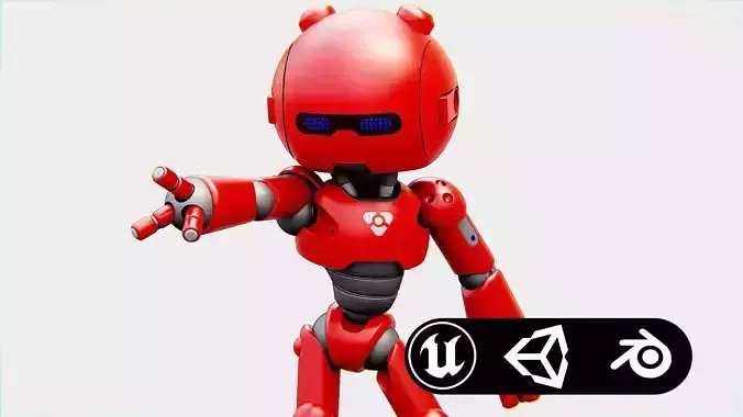 HELL BOY BOT Rigged for Unreal Engine - Unity - MIXAMO 3D model