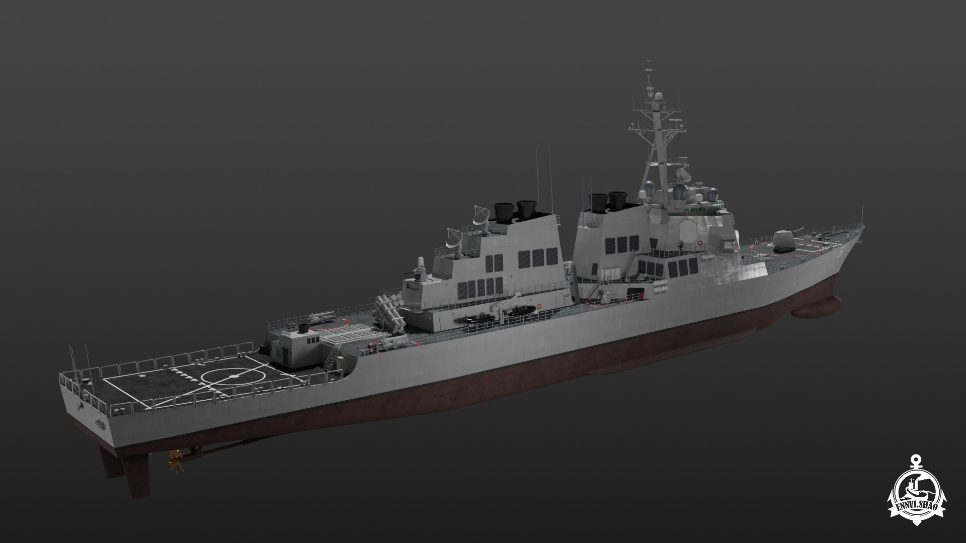 USS Arleigh Burke 3D model_6