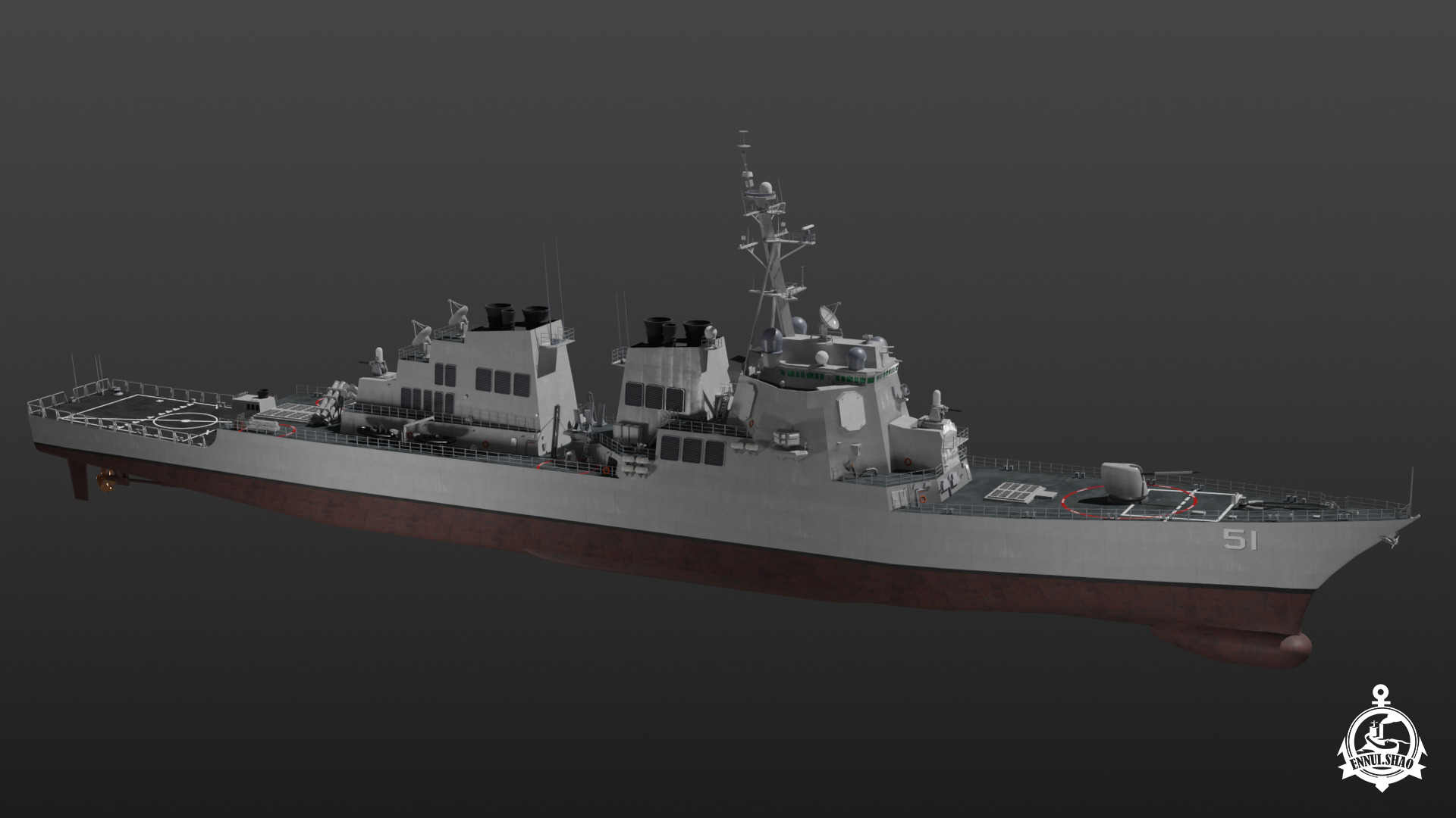 USS Arleigh Burke 3D model_5