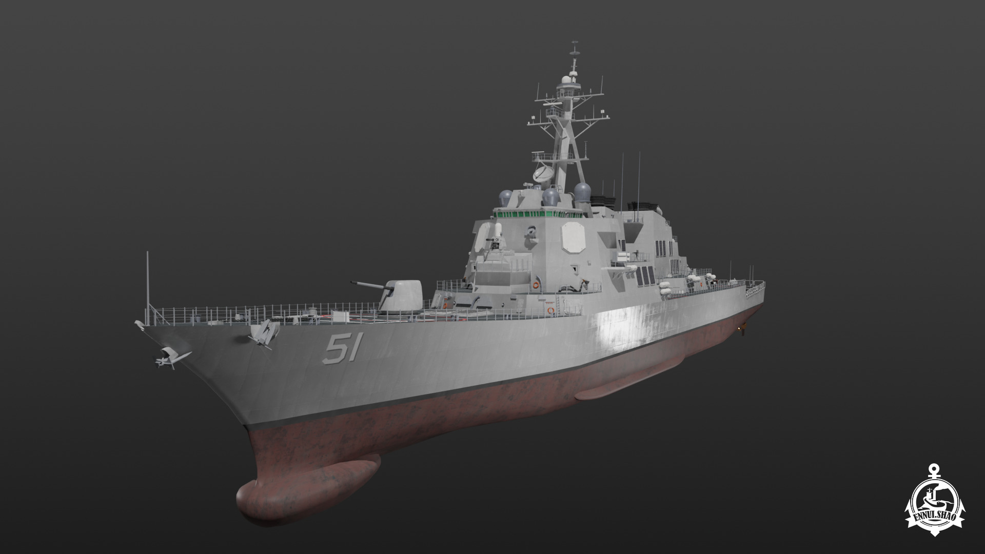 USS Arleigh Burke 3D model_2