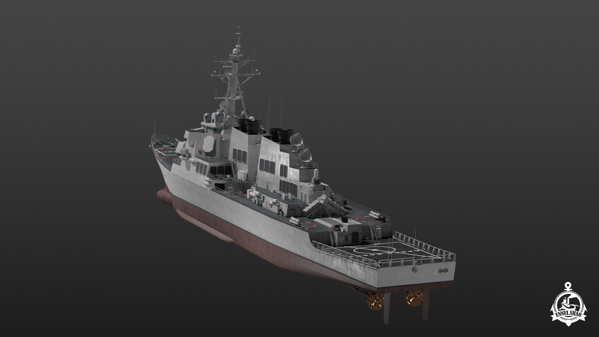 USS Arleigh Burke 3D model_8