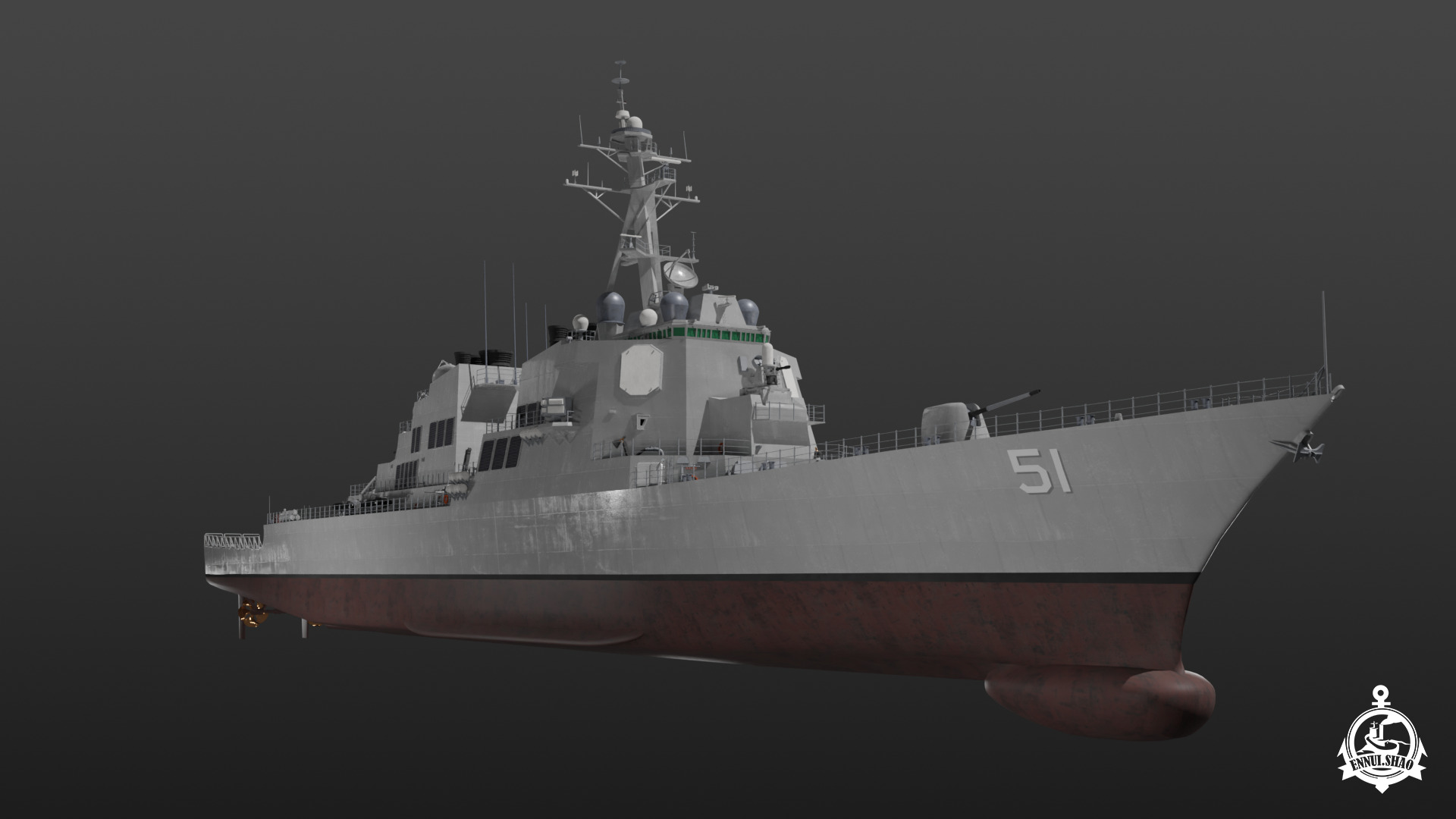 USS Arleigh Burke 3D model_4