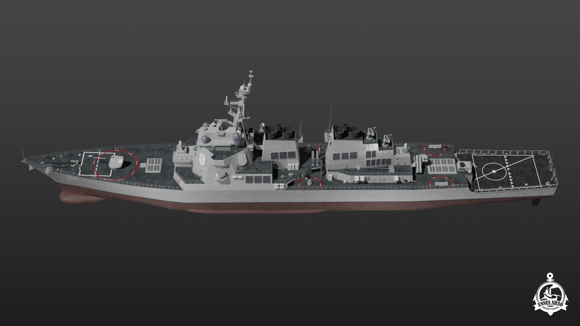 USS Arleigh Burke 3D model_10