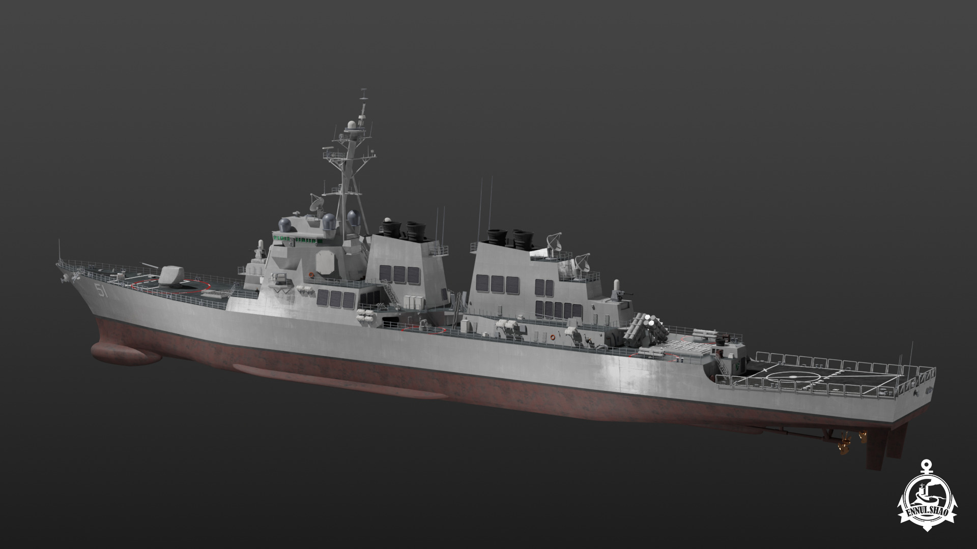 USS Arleigh Burke 3D model_9