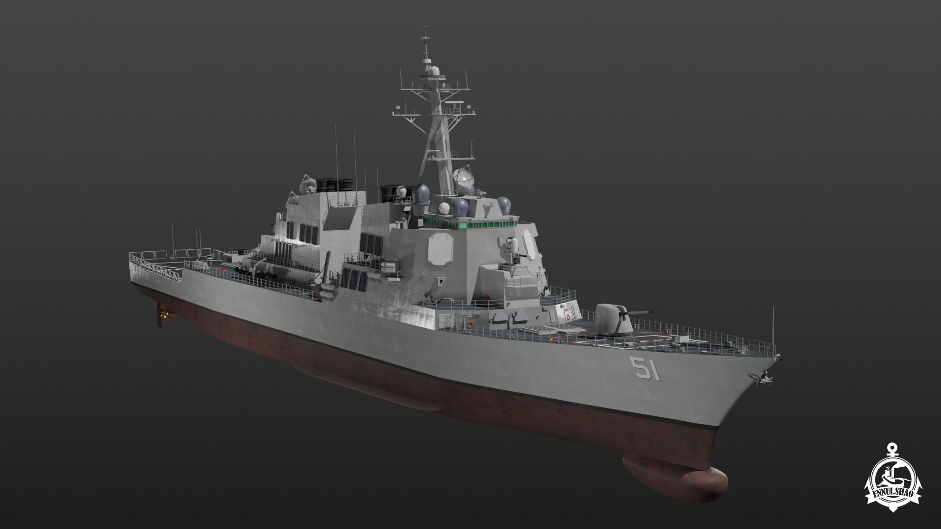 USS Arleigh Burke 3D model_3
