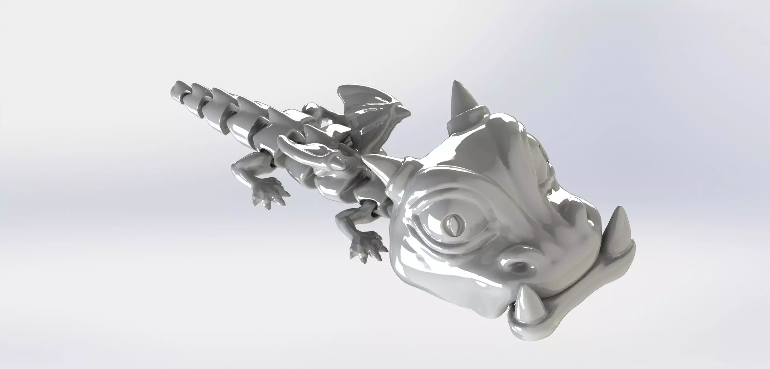 Cute cartoon dragon phone holder 3D print model_0