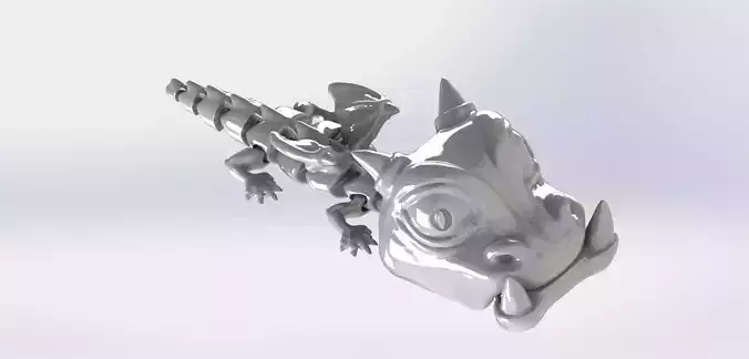 Cute cartoon dragon phone holder 3D print model