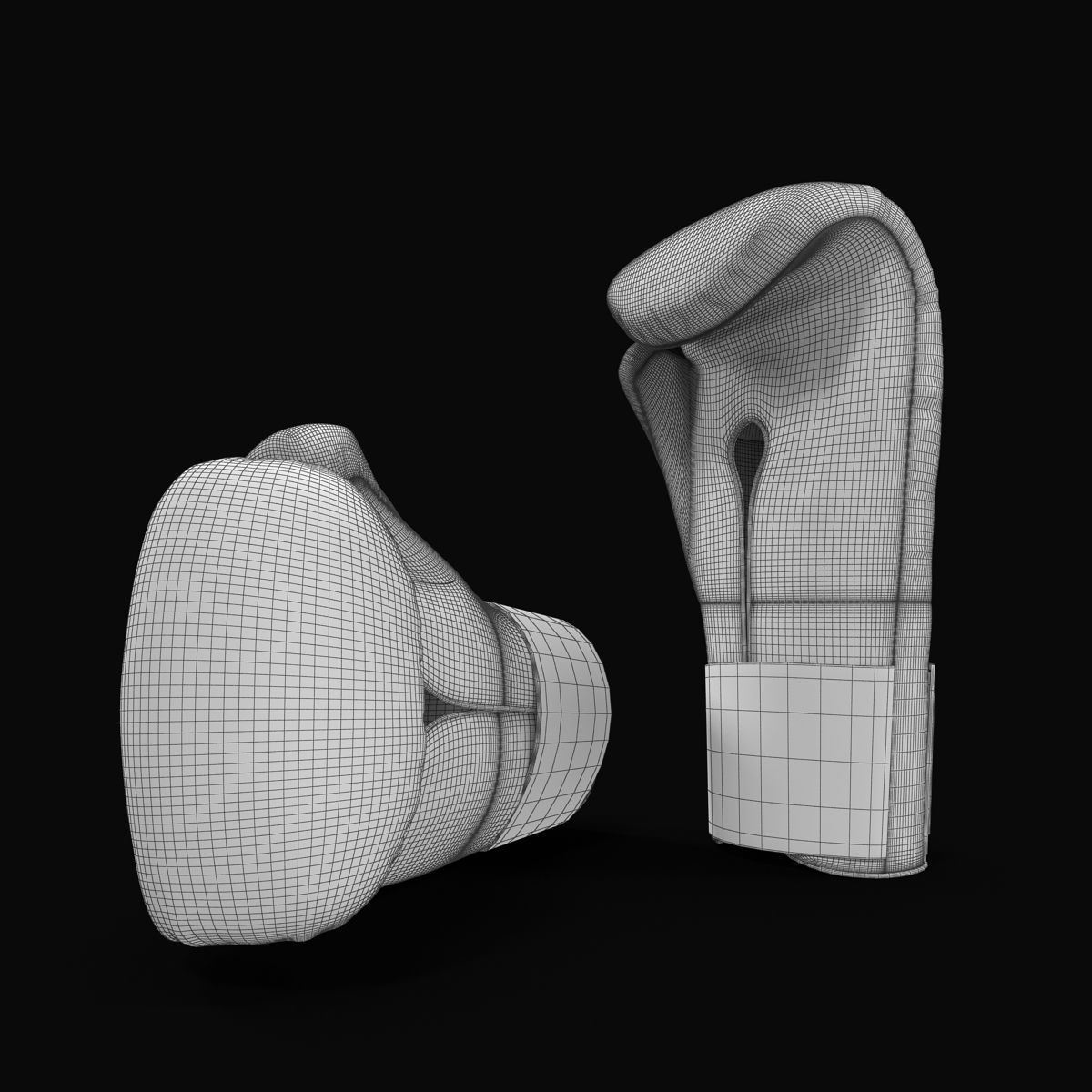 Everlast Boxing Gloves Low-poly 3D model_3