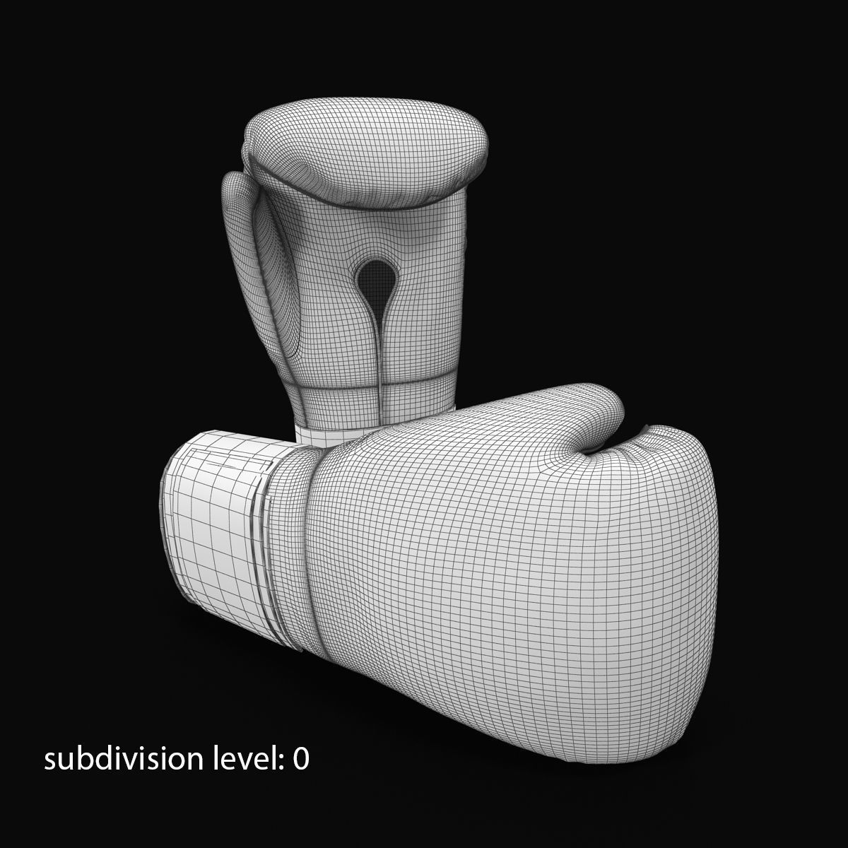 Everlast Boxing Gloves Low-poly 3D model_10