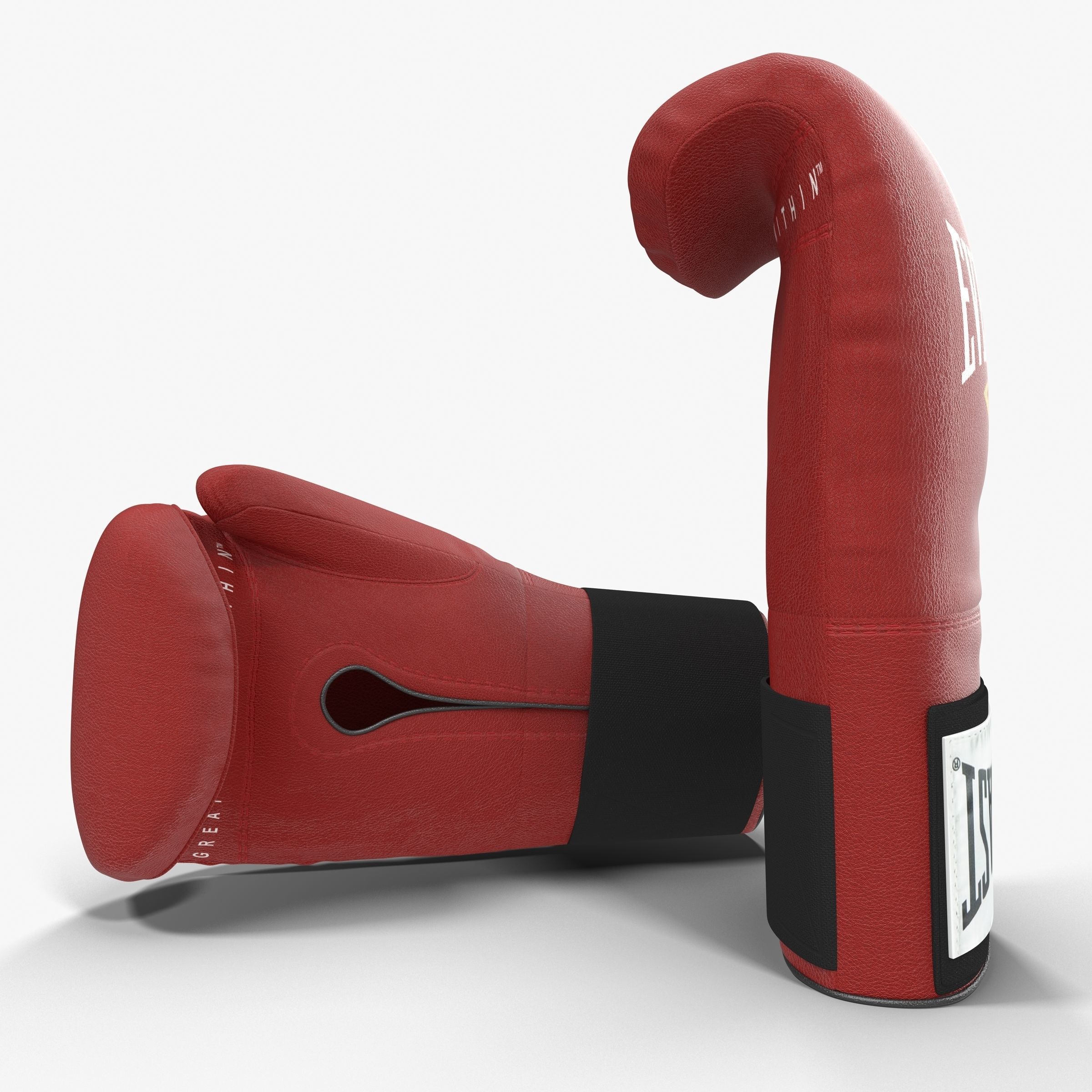 Everlast Boxing Gloves Low-poly 3D model_4