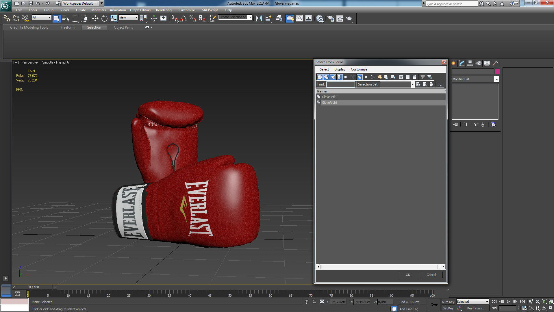 Everlast Boxing Gloves Low-poly 3D model_14