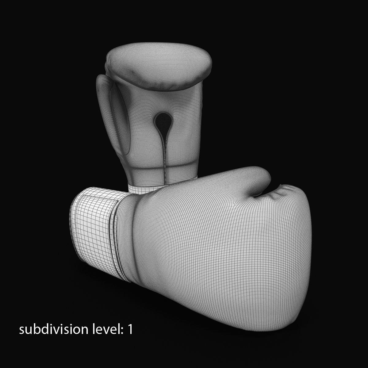 Everlast Boxing Gloves Low-poly 3D model_11