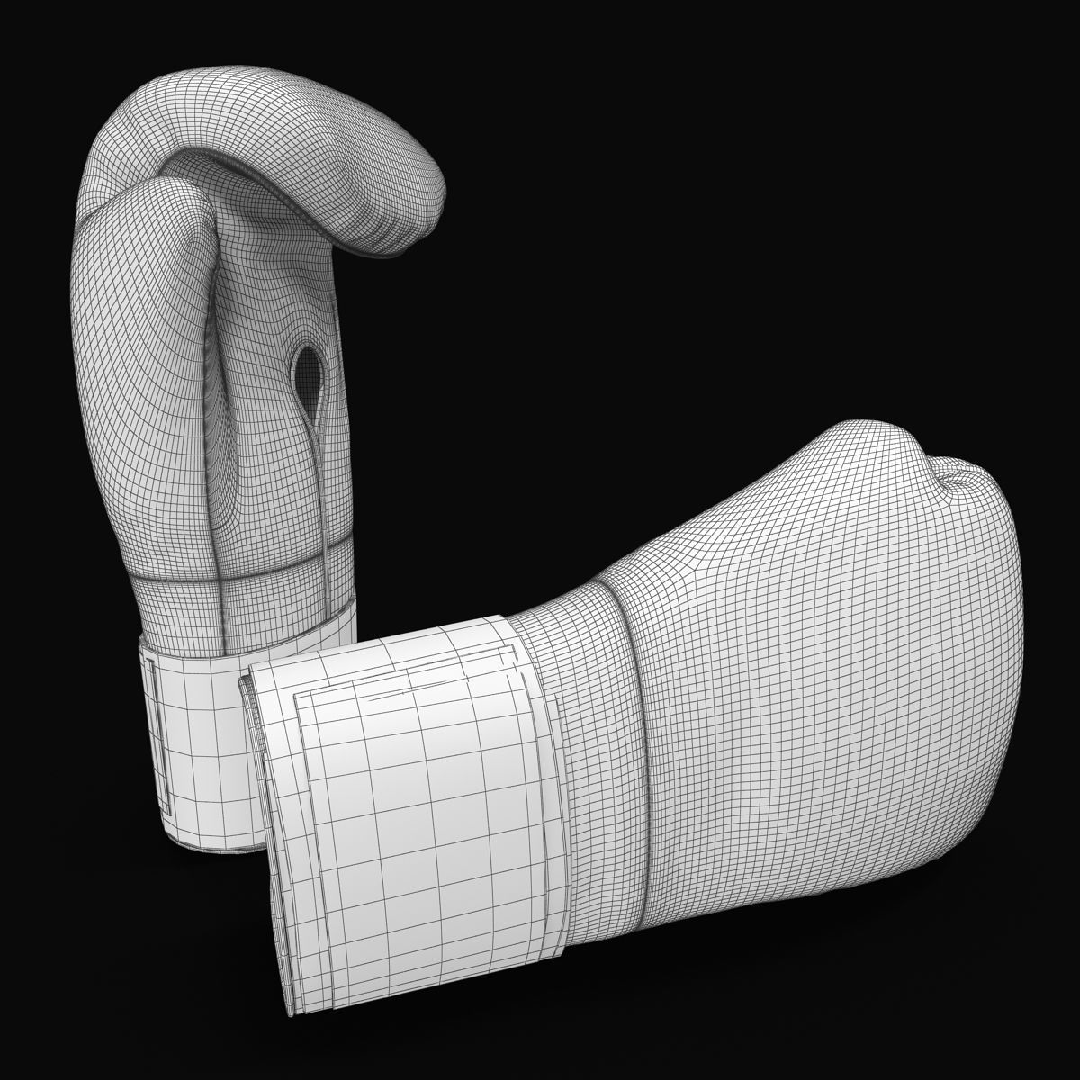 Everlast Boxing Gloves Low-poly 3D model_1