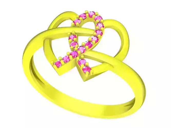 A6115 Diamond Heart Women Fashion Ring