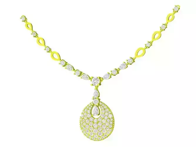 6588 luxury korean style diamond women pendant necklace