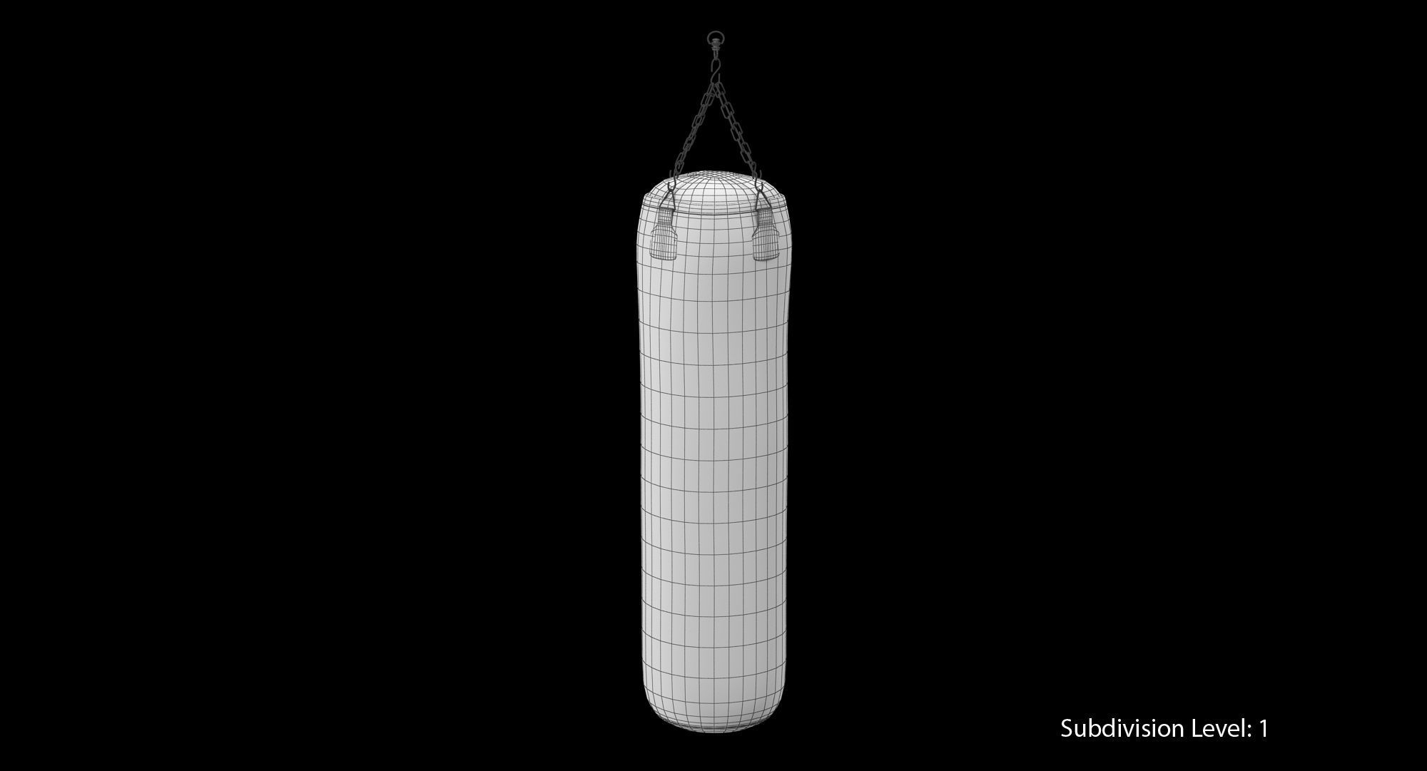 Everlast Super Leather Heavy Punching Bag Low-poly 3D model_2