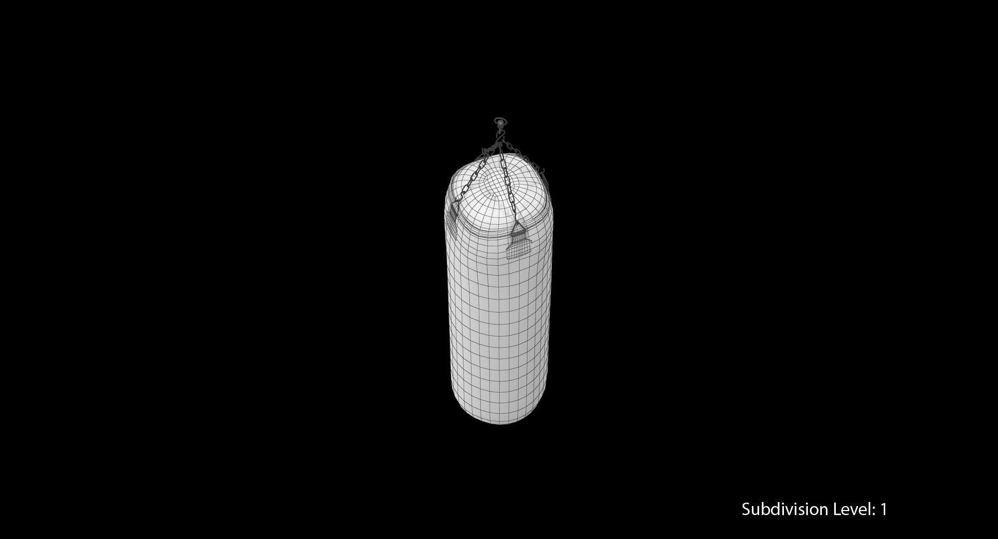 Everlast Super Leather Heavy Punching Bag Low-poly 3D model_14