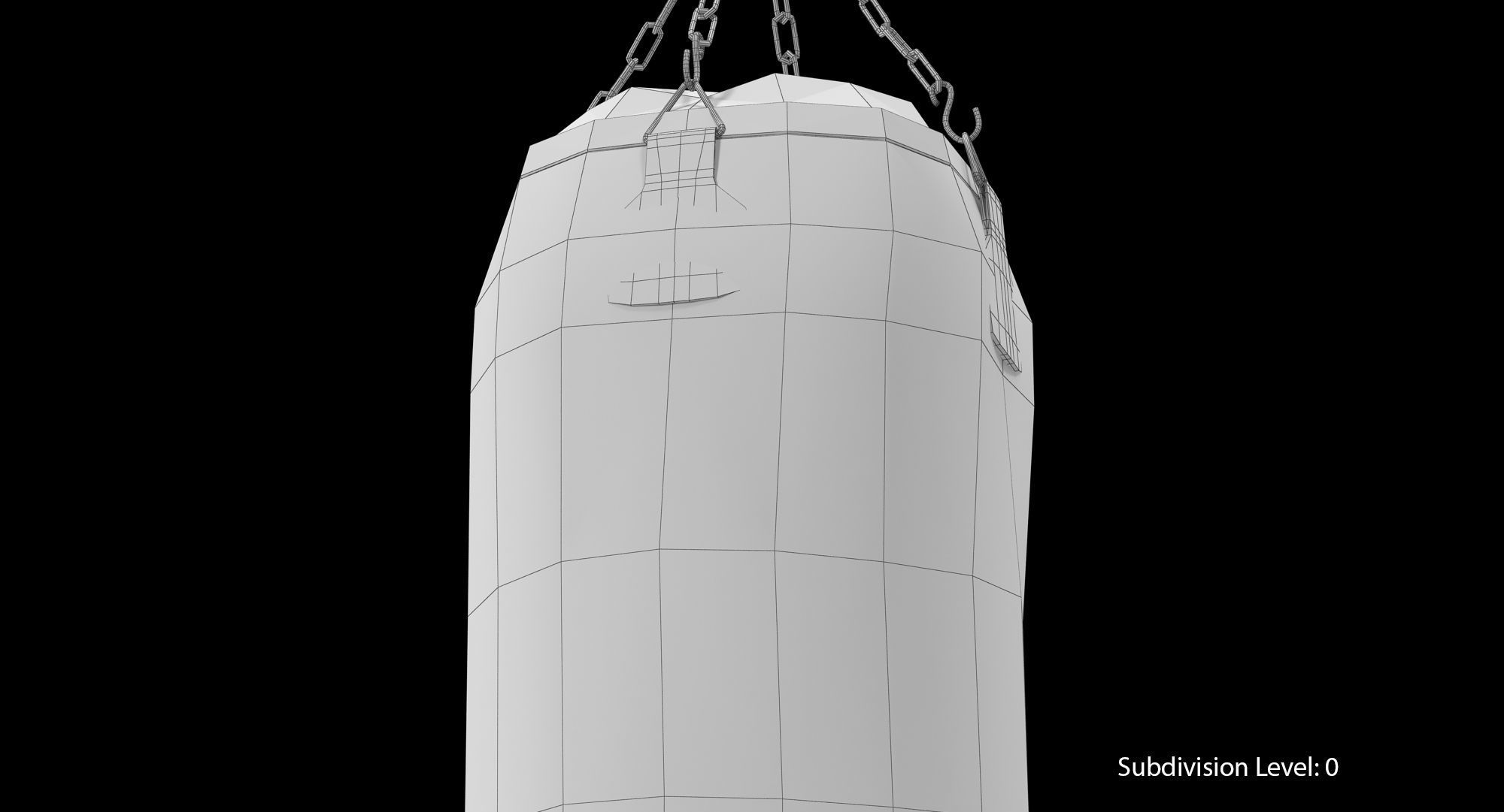 Everlast Super Leather Heavy Punching Bag Low-poly 3D model_22