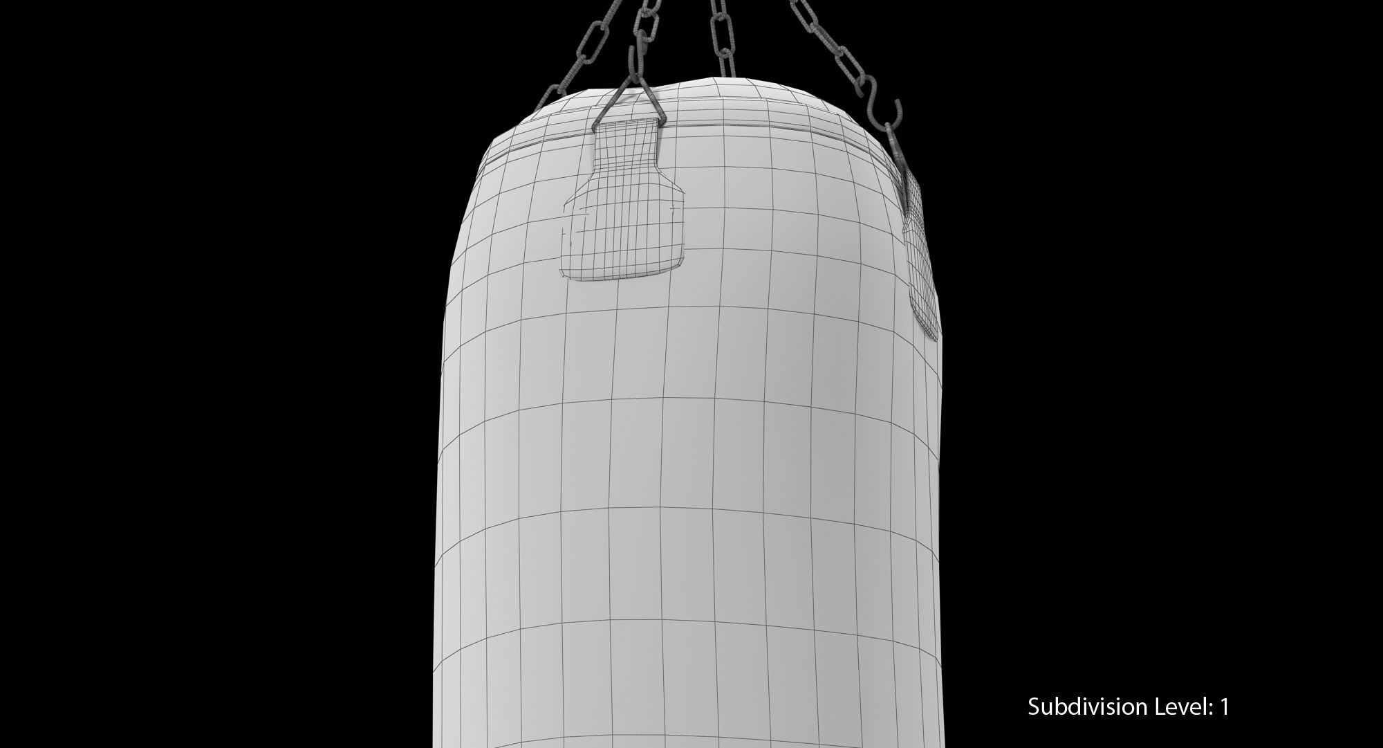 Everlast Super Leather Heavy Punching Bag Low-poly 3D model_23
