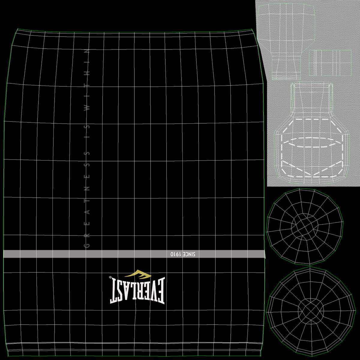 Everlast Super Leather Heavy Punching Bag Low-poly 3D model_27