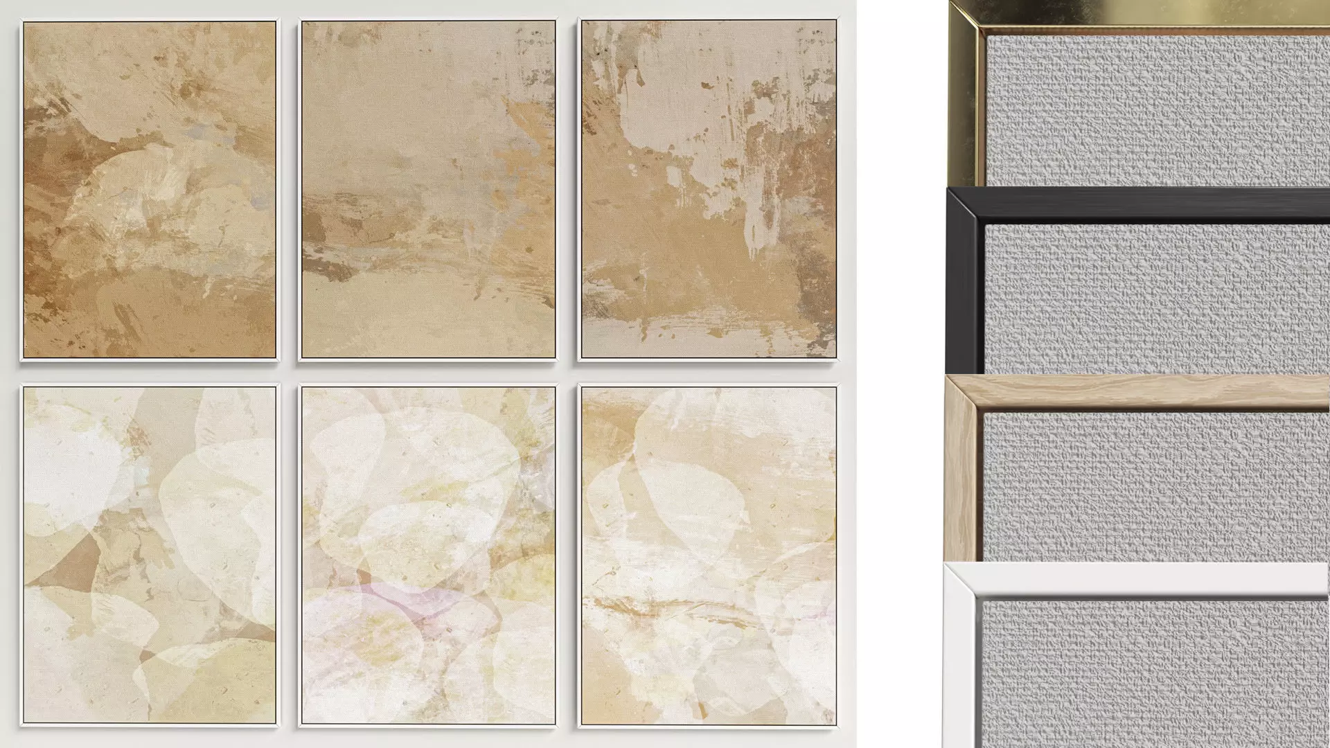 6 Abstract Frames Set 001 3D model_0