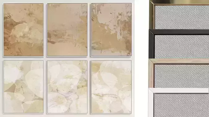 6 Abstract Frames Set 001 3D model