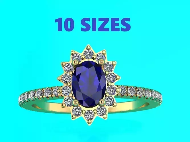 Nice ellipse star ring pendant earring 3D print model