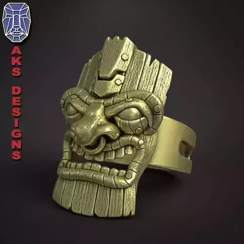 Ring jewelry Tribal face mask v173