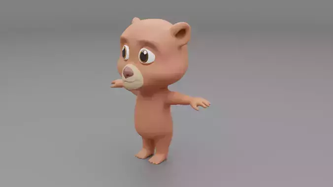 3D Bear Cartoon 3D model