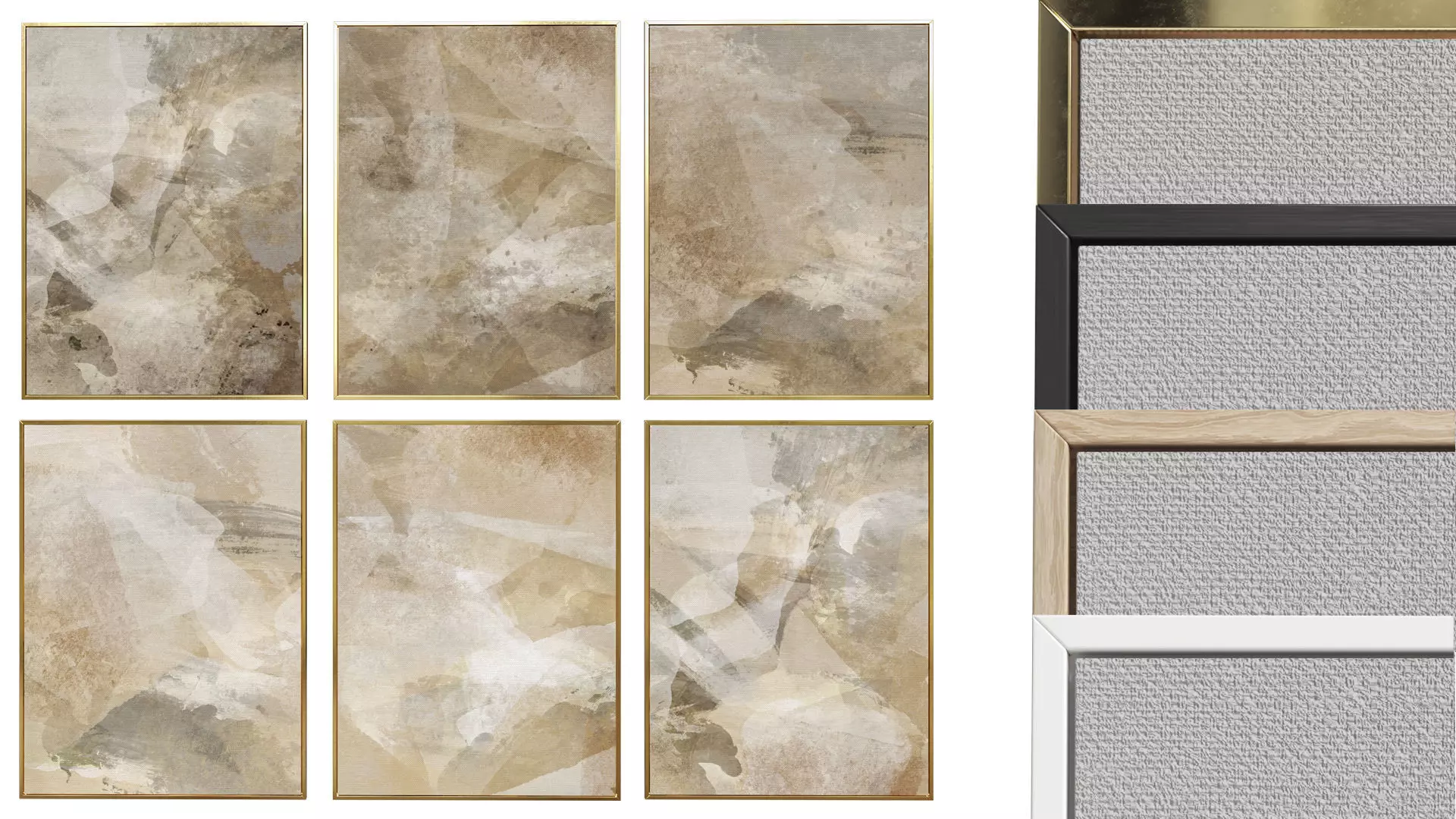 6 Abstract Frames  Set 002 3D model_0