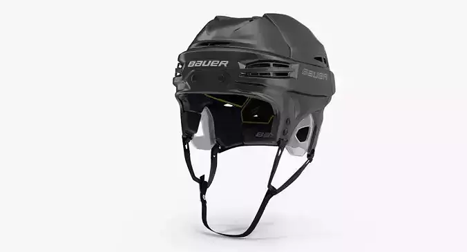 Hockey Helmet Bauer Re-Akt 100 Black Low-poly 3D model